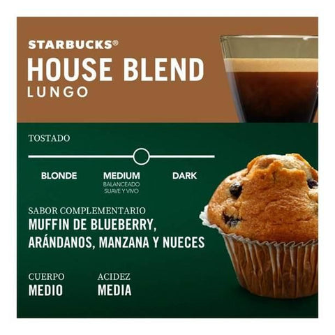 Starbucks House Blend Lungo para Nespresso 10 Capsulas - Qumir