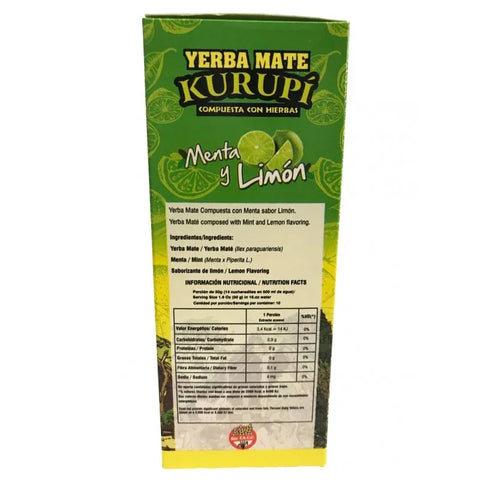 Kurupi Yerba Mate con Menta y Limon 500 Grs - Qumir