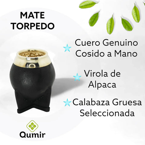 Mate Torpedo de Calabaza Color Negro - Qumir