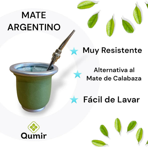 Mate de Vidrio Forrado Varios Colores - Qumir