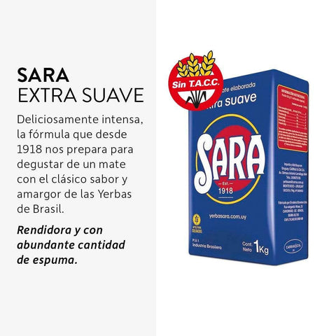 Sara Azul Yerba Mate Extra Suave 1 Kg - Qumir