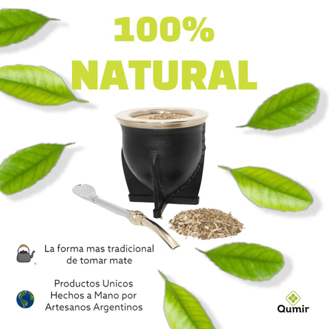 Mate Camionero de Calabaza Color Negro - Qumir