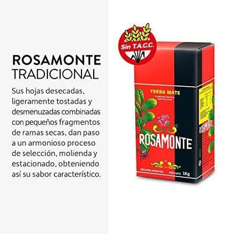 Pack Yerba Mate Rosamonte Tradicional 1 Kg - 3 Uds - Qumir