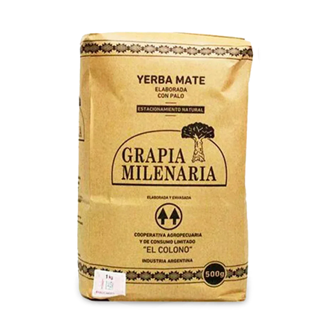 Yerba Mate Agroecológica Grapia Milenaria 500 Grs - Qumir