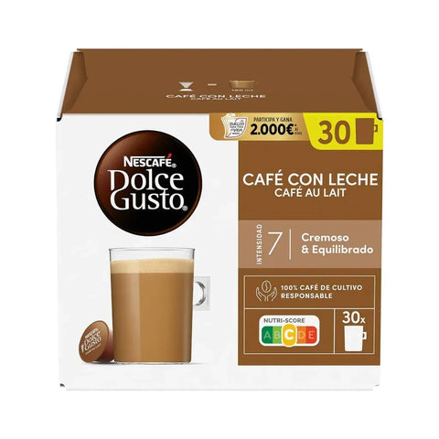 Dolce Gusto Cafe con Leche 30 uds - Qumir
