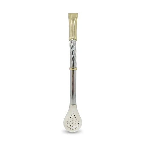 Bombillon Artesanal de Alpaca 18 cms Pico Bronce - Qumir