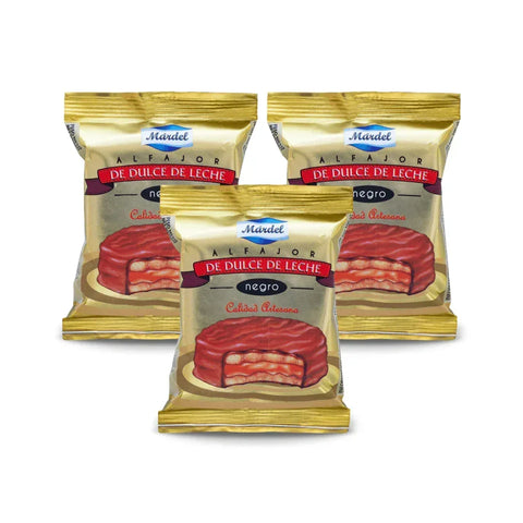 Pack Alfajores de Dulce de Leche Mardel Chocolate Negro 3 Uds. - Qumir
