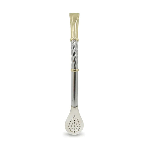Bombillon Artesanal de Alpaca 18 cms Pico Bronce - Qumir