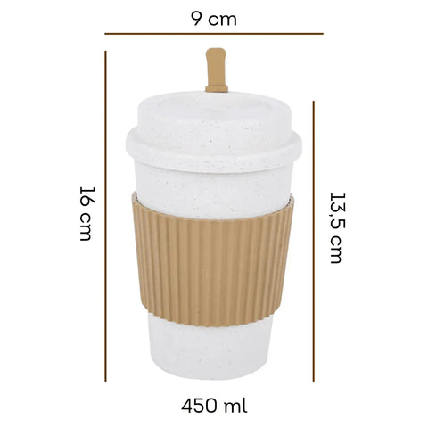 Vaso de Cafe Reutilizable de 450 ml - Qumir