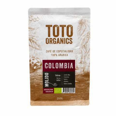 Cafe Especialidad Colombia Molido 250 grs - Toto Organics