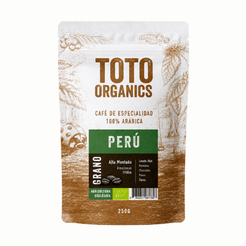 Café Especialidad Perú Granos 250 grs - Toto Organics