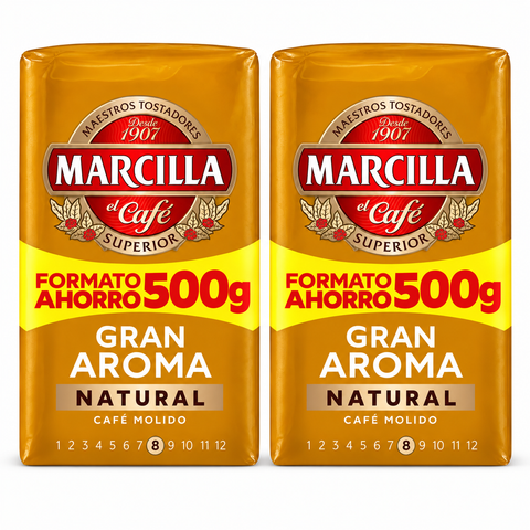 Café Marcilla Gran Aroma Natural Molido 500 Grs - PACK 2 Uds