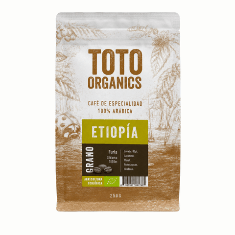 Café Especialidad Etiopia Granos 250 grs - Toto Organics