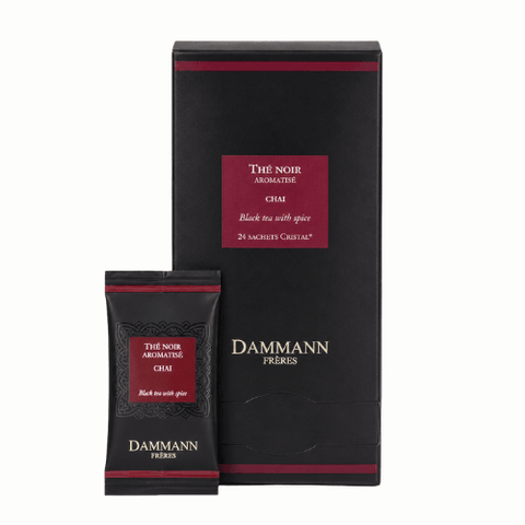 DAMMANN FRERES Chai Black Tea, 24 Cristal Sachets