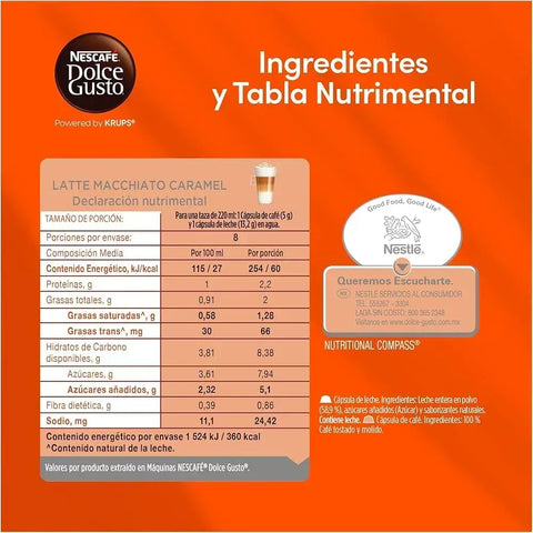 Pack Cafe Dolce Gusto Latte Macchiato Caramel 48 Uds - Qumir