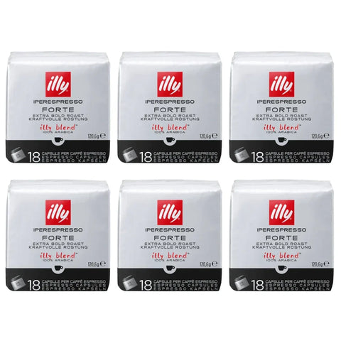 Pack Café Illy 108 Cápsulas Iperespresso Forte - 6 Uds - Qumir