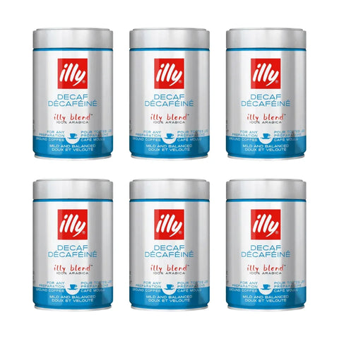 Pack Café Illy Molido Descafeinado 250 Grs - 6 Uds - Qumir