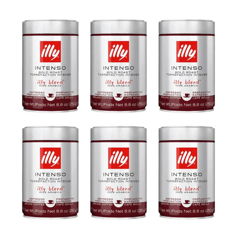 Pack Café Illy Molido Intenso 250 Grs - 6 Uds - Qumir