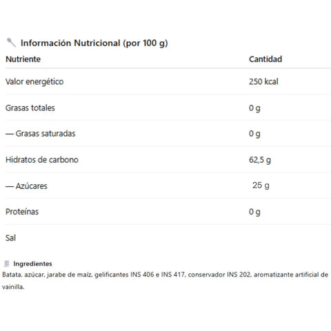 Los Nietitos Dulce de Batata 400 Grs - Qumir
