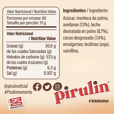 Barquillo Pirulin 66 Grs - Qumir
