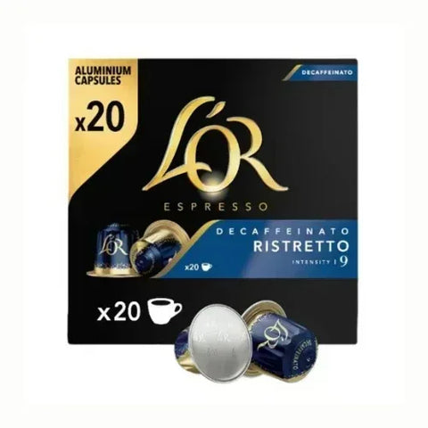 L'Or Espresso Ristretto Descafeinado 20 Cápsulas Compatibles - Qumir