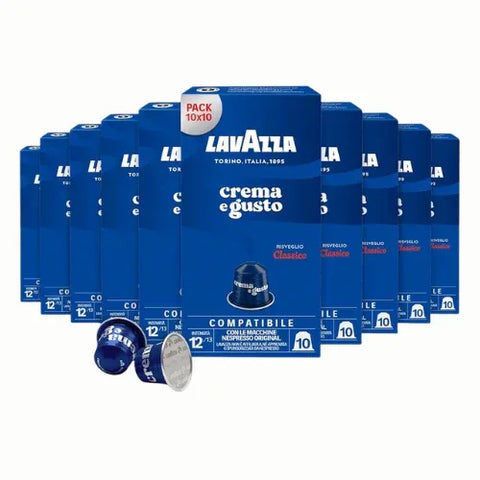 Pack Café Lavazza Crema e Gusto Capsulas Compatibles Nespresso 100 Uds - Qumir