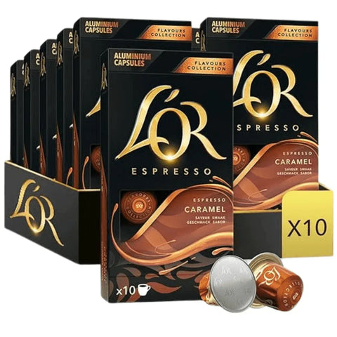 Pack Café L'OR 100 Cápsulas Caramelo Compatibles Nespresso - Qumir