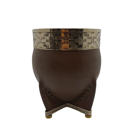 Mate Imperial con Refuerzo de Calabaza con Virola de Alpaca Color Marron
