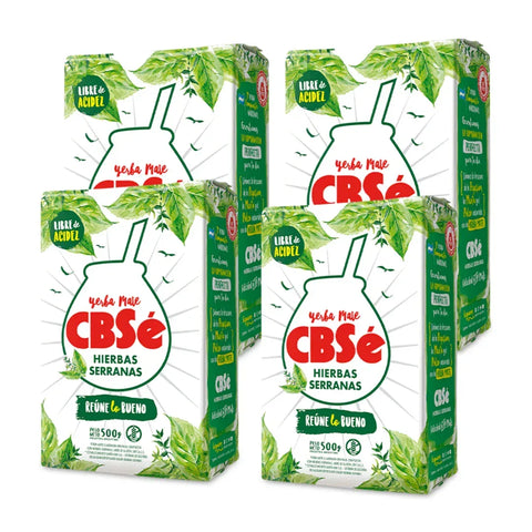 Pack Yerba Mate Cbse Hierbas Serranas 500 Grs - 4 Uds - Qumir