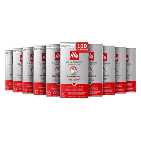 Pack Café Illy 100 Cápsulas Clasicas Compatibles Nespresso - 10 Uds