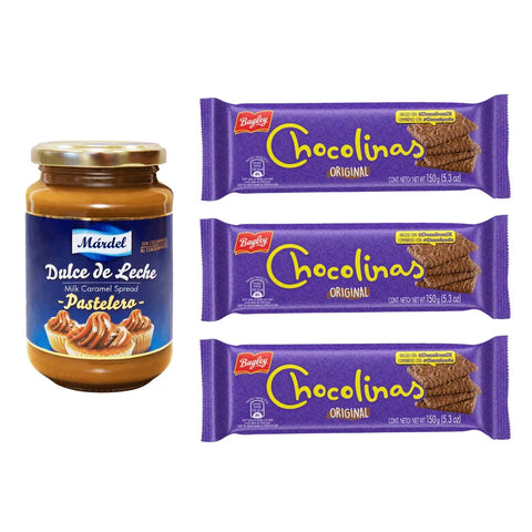 Pack Chocotorta - 3 Chocolinas + 1 Dulce de Leche Pastelero - Qumir
