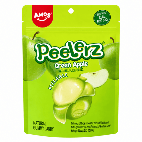 Amos Peelerz Gummy Manzana Verde 65 Grs