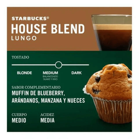 Pack Café Starbucks 100 Cápsulas House Blend Lungo Compatibles Nespresso - Qumir