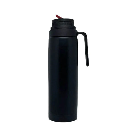 Termo Gusto Argentino Acero Inoxidable 1 Litro con Pico Matero Color Negro - Qumir