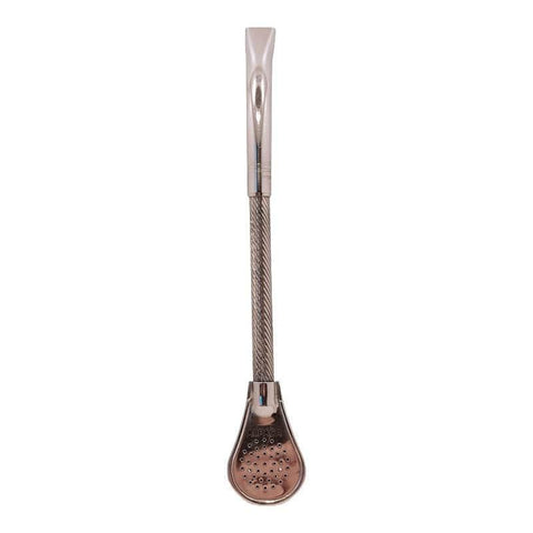 Bombilla de Alpaca Cincelada 18 cms - Qumir