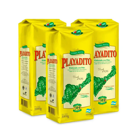 Pack Yerba Mate Playadito 3 Uds - 3 Kilos - Qumir